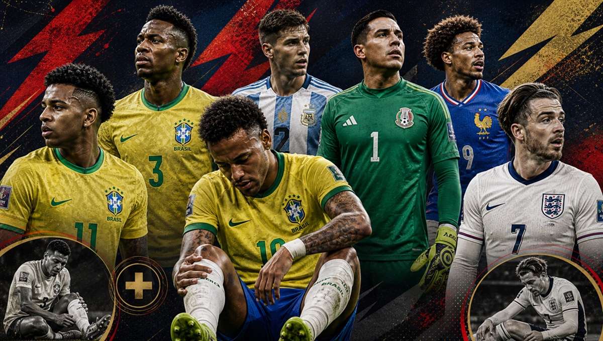 Hay figuras importantes en la lista de lesionados para el Mundial 2026 Hay figuras importantes en la lista de lesionados para el Mundial 2026