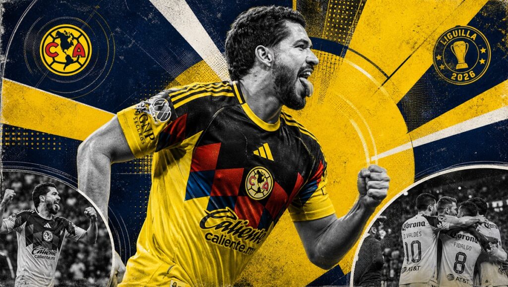 Henry Martin anota para el América en un momento crucial de la eliminatoria ante Pumas