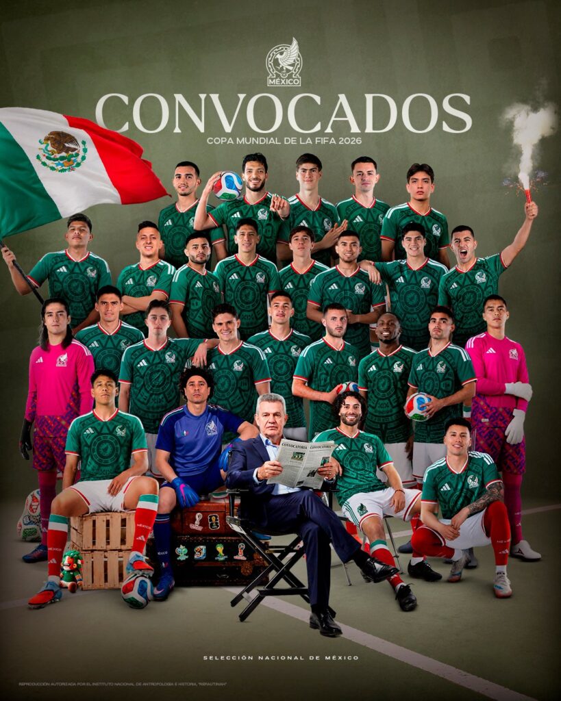 Javier Aguirre dio su lista de convocados para el Mundial 2026, sin sorpresas
