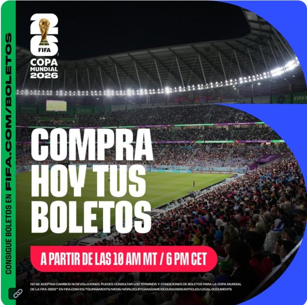La FIFA anunció este 06 de mayo la venta del lote final de boletos para el Mundial 2026