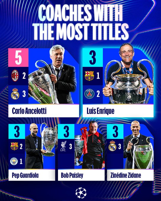 Luis Enrique consiguió su tercer título de la Champions, el segundo con el club francés