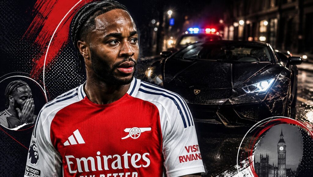 Raheem Sterling detenido por manejar drogado y chocar su Lamborghini
