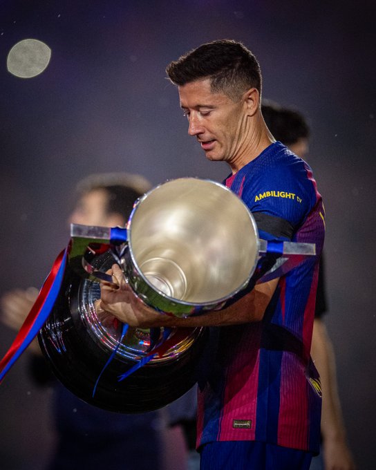 Robert Lewandowski ha conquistado tres ligas en cuatro temporadas con el Barcelona