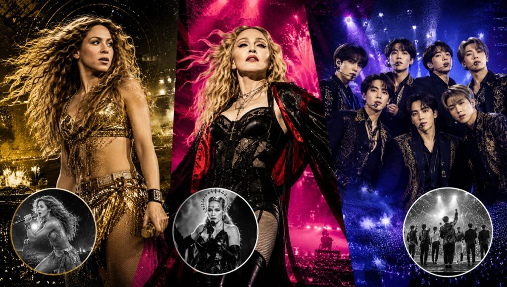 Shakira, Madonna y BTS llevarán el show de medio tiempo Mundial 2026