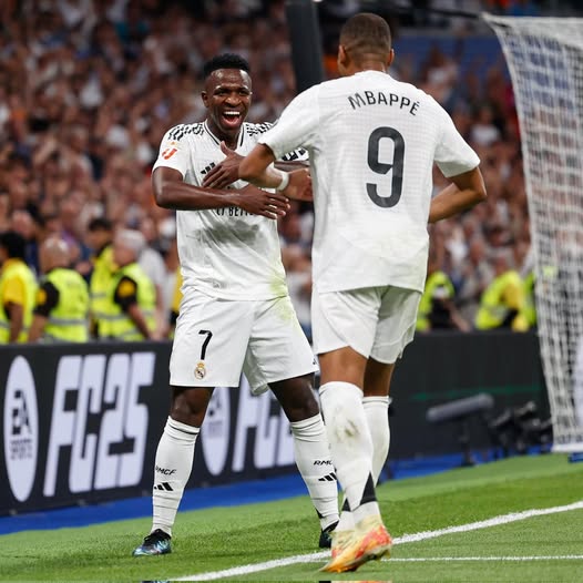 Vinícius y Mbappé se han consolidado como la dupla titular del Real Madrid