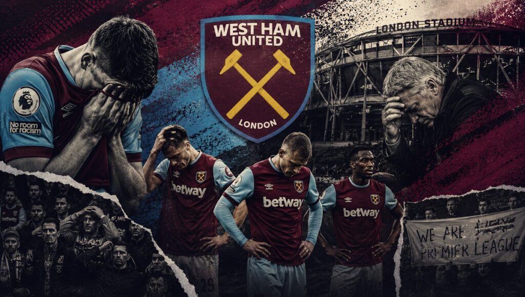 West Ham las causas de su descenso y la decepción de su fiel afición