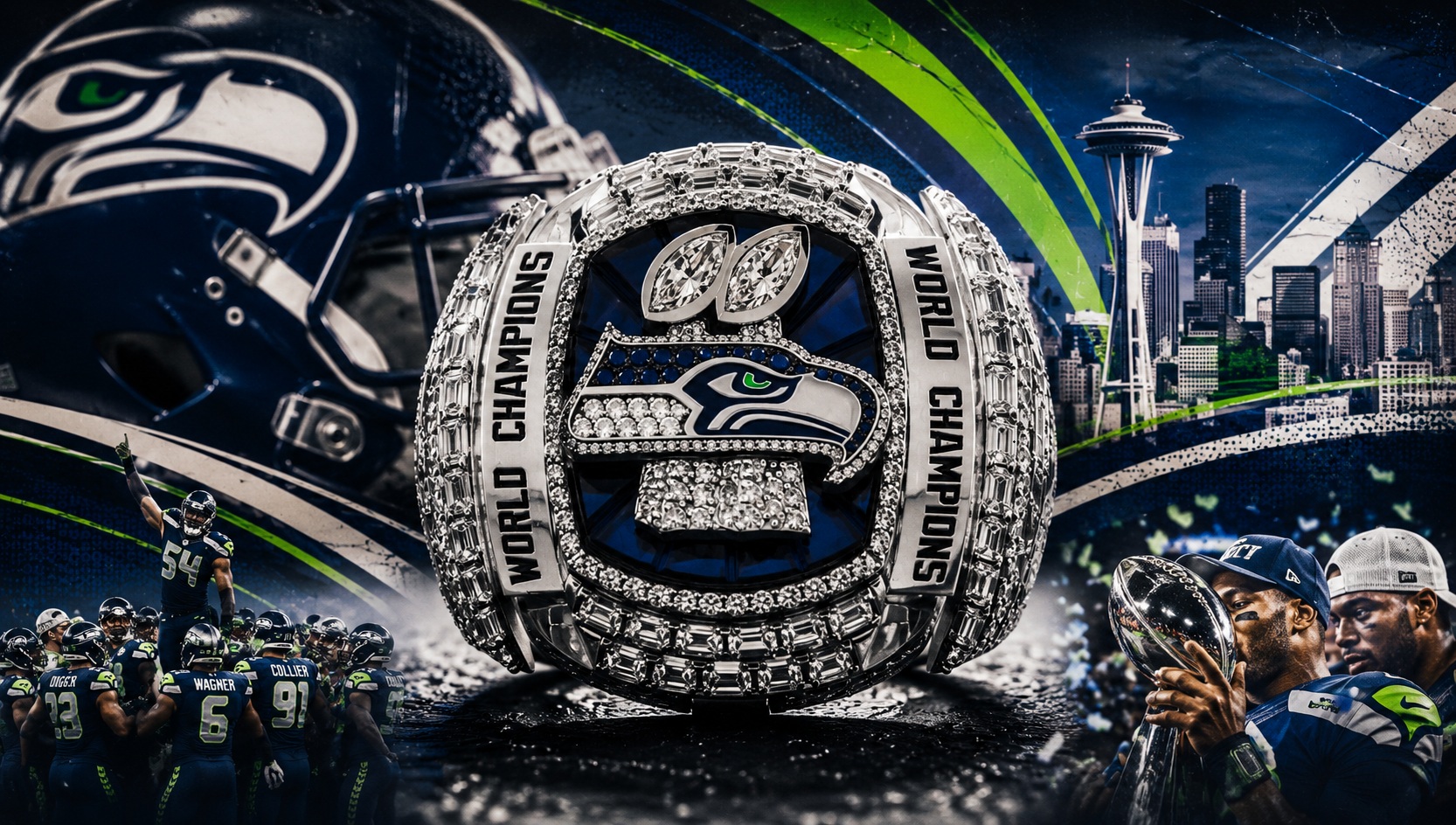 Anillo de Super Bowl LX de Seahawks consta de 50 diamantes Anillo de Super Bowl LX de Seahawks consta de 50 diamantes