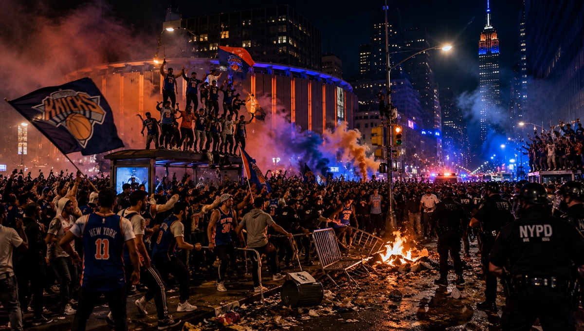 Disturbios en NY por festejo de Knicks tras una espera de 53 años Disturbios en NY por festejo de Knicks tras una espera de 53 años