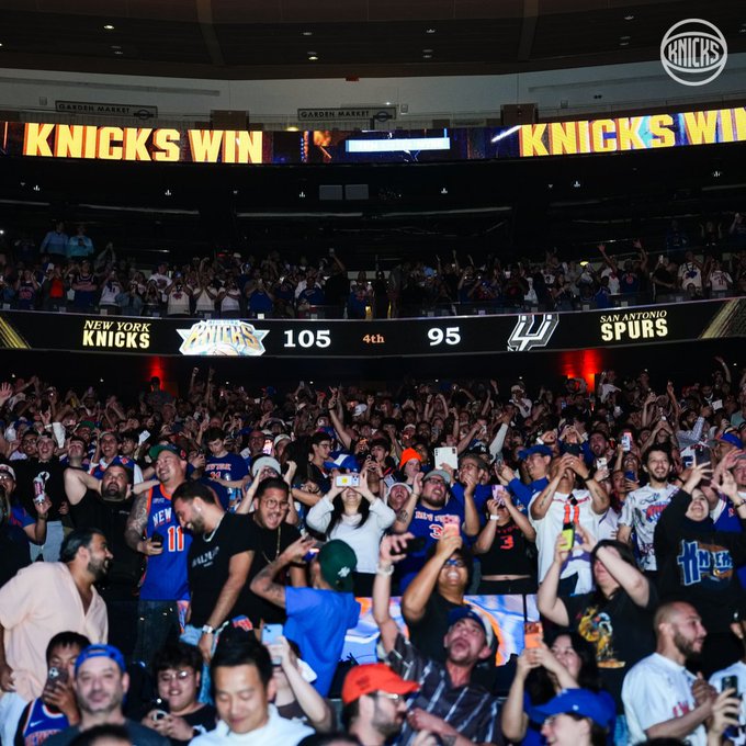 Este miércoles el MSG estuvo lleno de fans, aunque el Juego 1 de las Finales se disputó en San Antonio