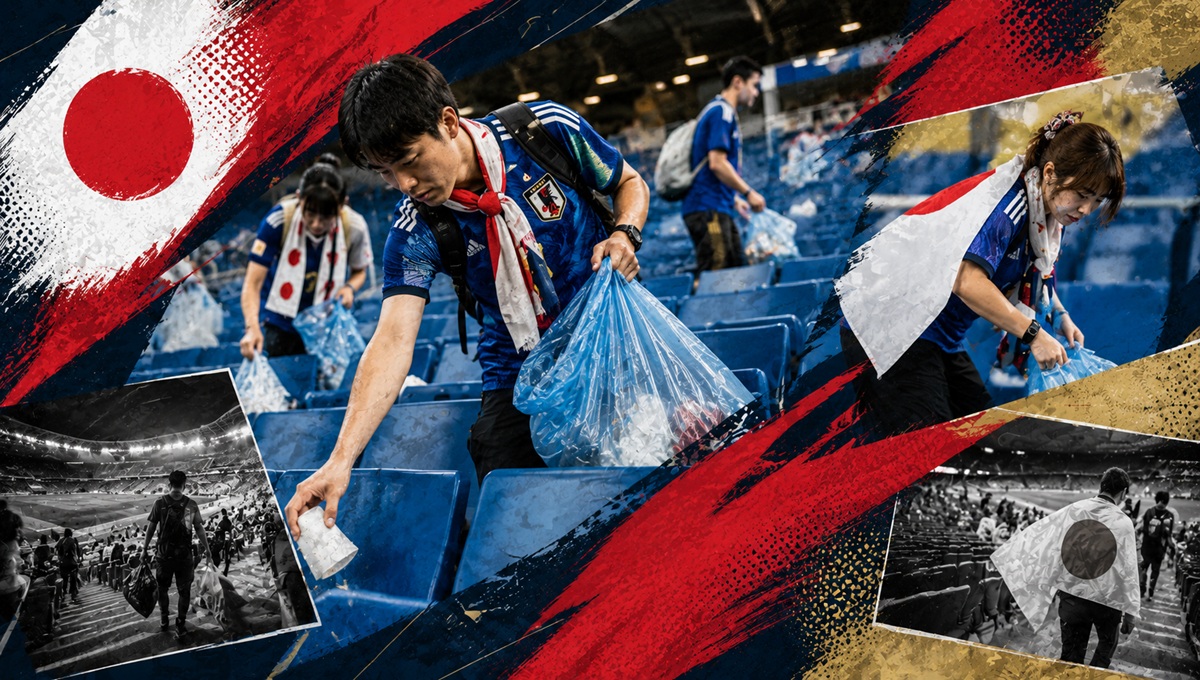 Por qué Japón limpia estadios después de jugar, una costumbre admirable Por qué Japón limpia estadios después de jugar, una costumbre admirable