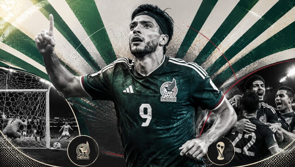 Raúl Jiménez anota su primer gol en Mundiales en la victoria de México ante Sudáfrica.