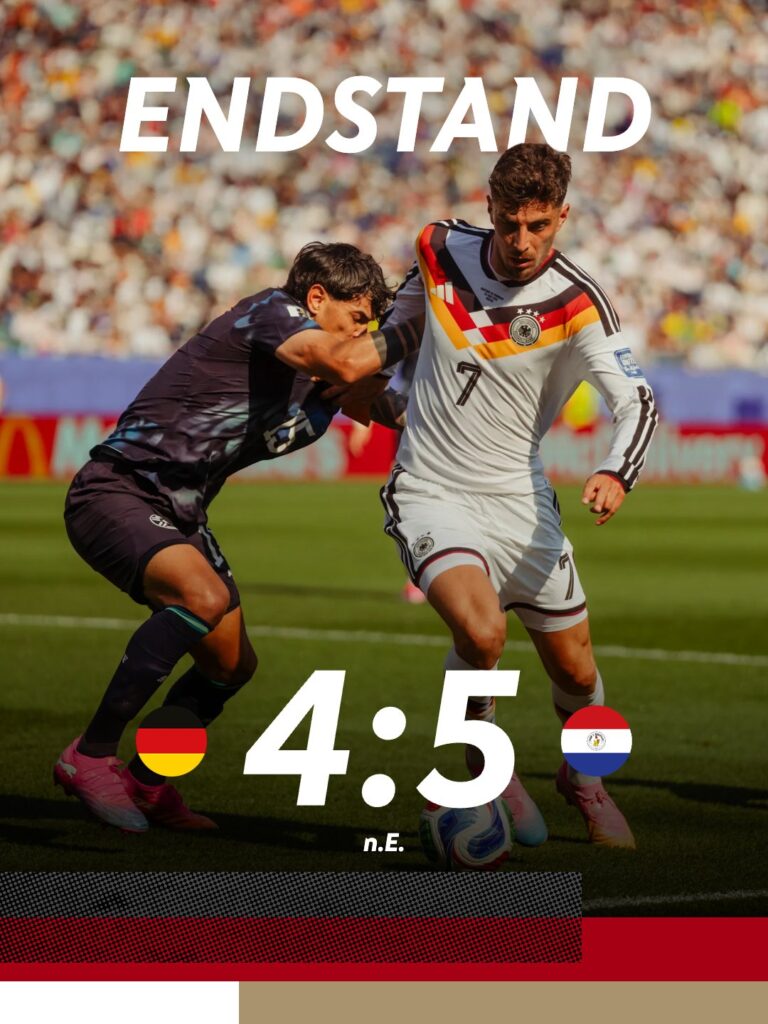 Alemania perdió ante Ecuador y empató ante Paraguay, en sus dos últimos partidos del Mundial 2026 y quedó fuera de los octavos de final