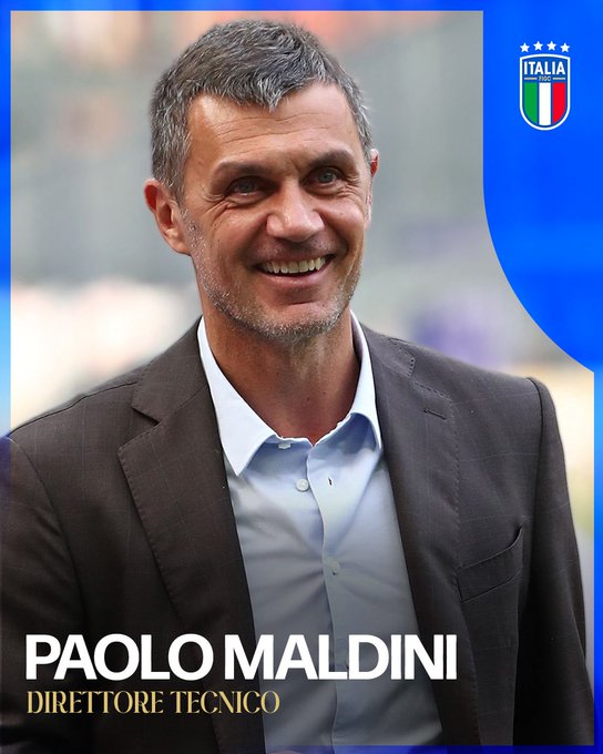 El 11 de julio la Federación Italiana nombró a Paolo Maldini como director técnico de la Federación