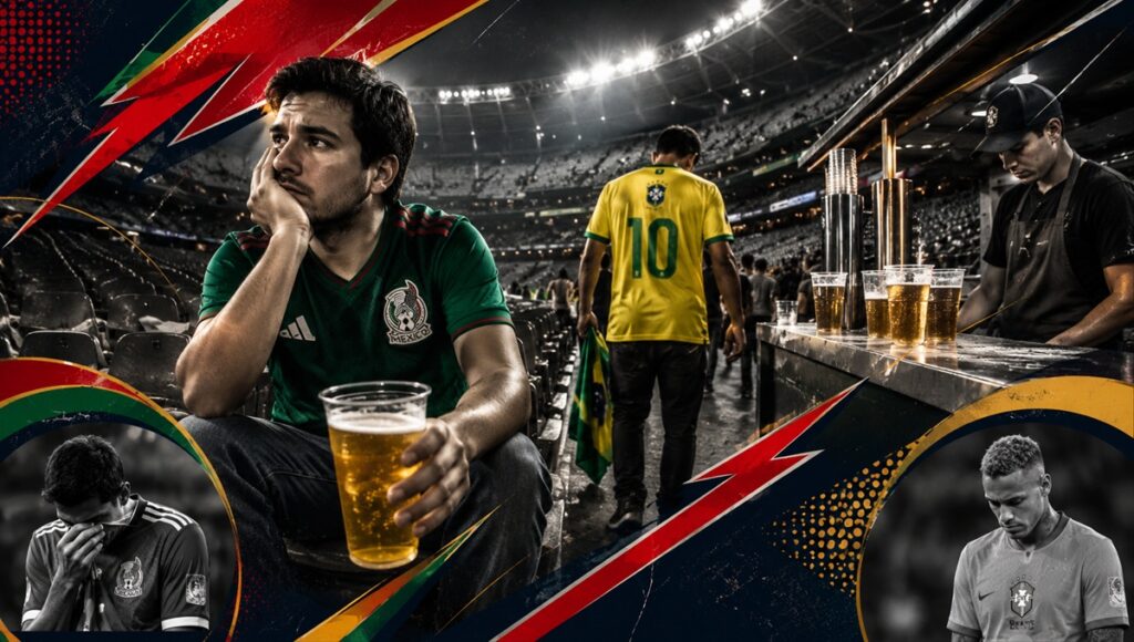 Eliminación de México y Brasil tiró venta de cerveza a nivel Mundial 2026