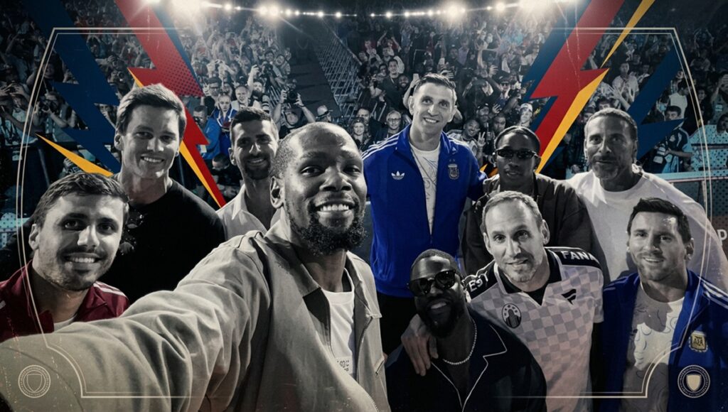 Selfie histórica de Messi, Djokovic, Brady y Durant