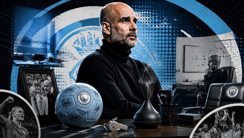 Subastan objetos de la oficina de Pep Guardiola en el Manchester City