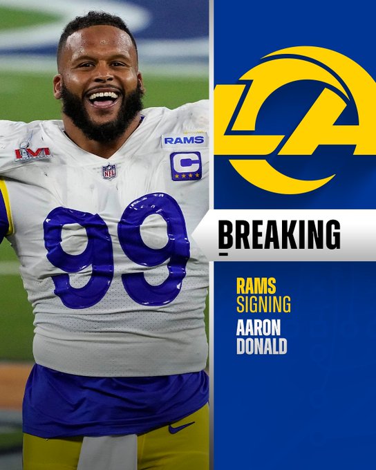 Aaron Donald fimó un contrato de hasta 30 millones para salir de dos años de retiro