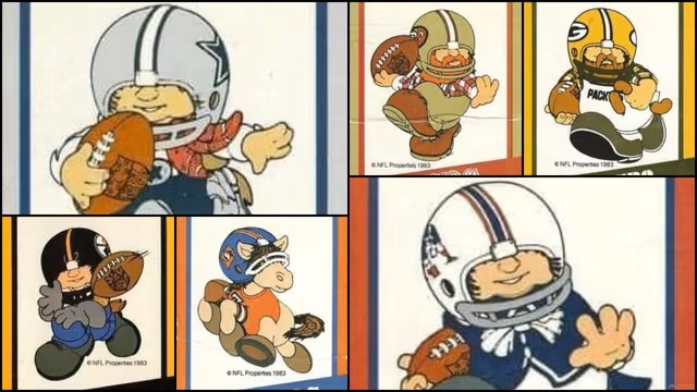Estas eran las mascotas de la NFL en los años 80