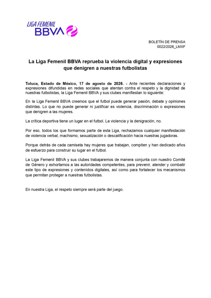 La Liga MX Femenil condenó las agresiones contra las jugadoras del Cruz Azul en un blog