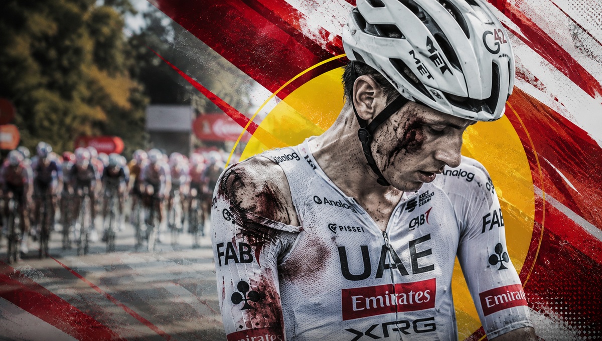 La aparatosa caída de Pogacar en La Vuelta a España La aparatosa caída de Pogacar en La Vuelta a España