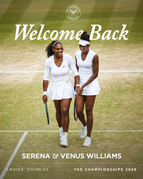 Las hermanas Williams participaron en el torneo de dobles de Wimbledon en junio