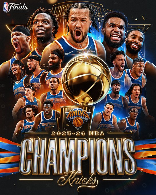 Los Knicks tuvieron una gran temporada ganando la NBA Cup y la Liga a los Spurs, rompiendo una sequía de 53 años
