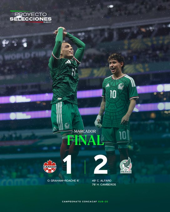 México avanzó a la Final del torneo preolímpico Sub 20, donde enfrentará a EE.UU.