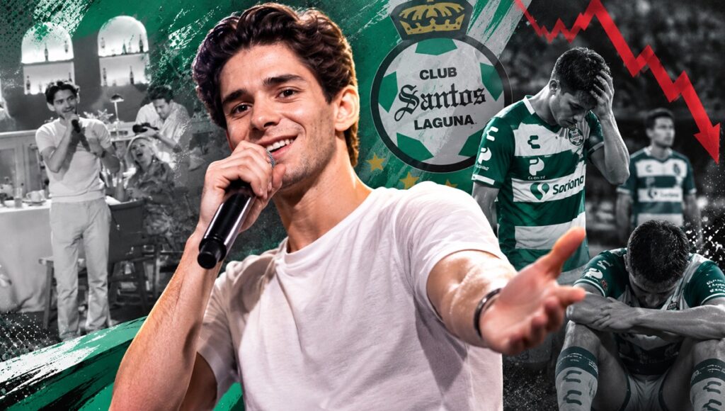 Santos se hunde mientras su presidente canta