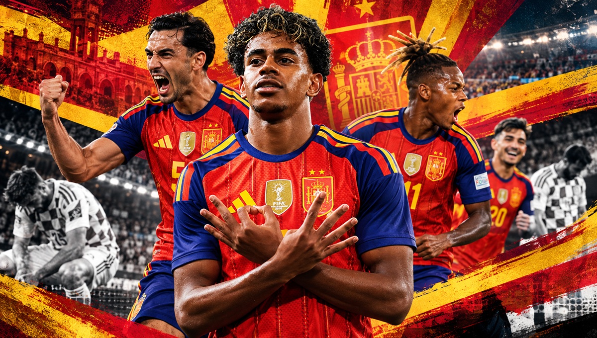 España establece récord invicto tras golear a Croacia España establece récord invicto tras golear a Croacia