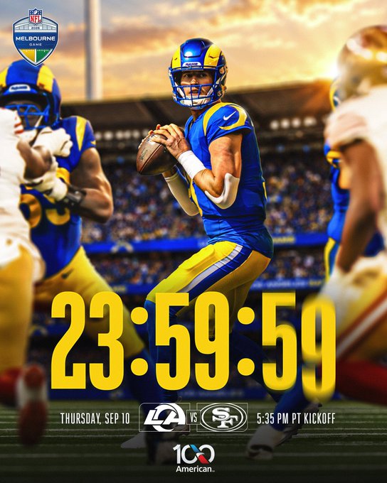 Los Rams se presentan este jueves en la temporada 2026 recibiendo en Australia a los 49ers