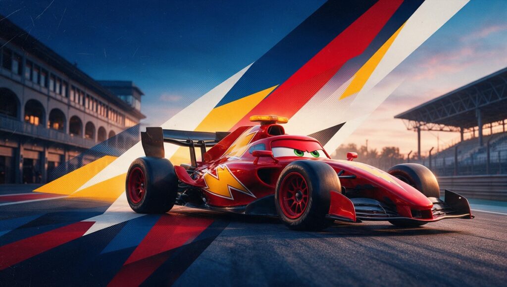 Rayo McQueen corre en el GP de Monza