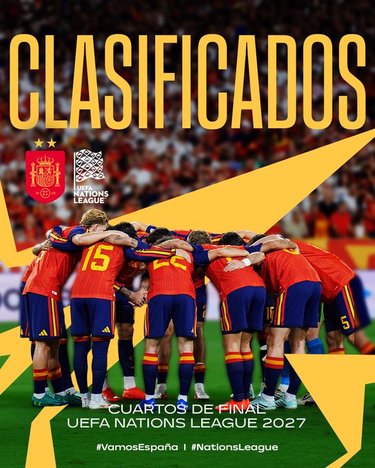 España se clasificó a los cuartos de final de la Nations League con paso perfecto en 4 partidos