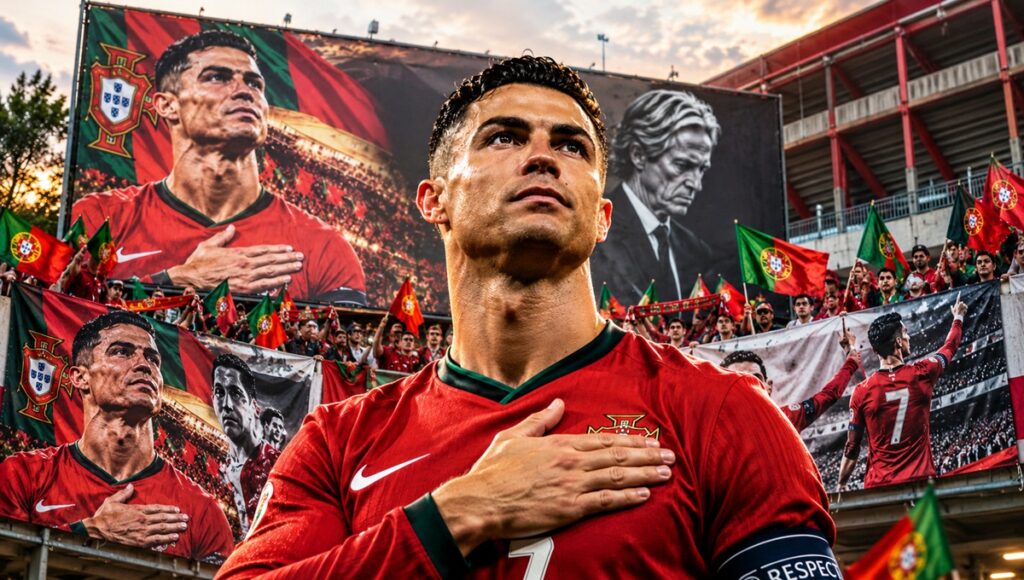 Fans apoyan a Cristiano con pancartas en Lisboa
