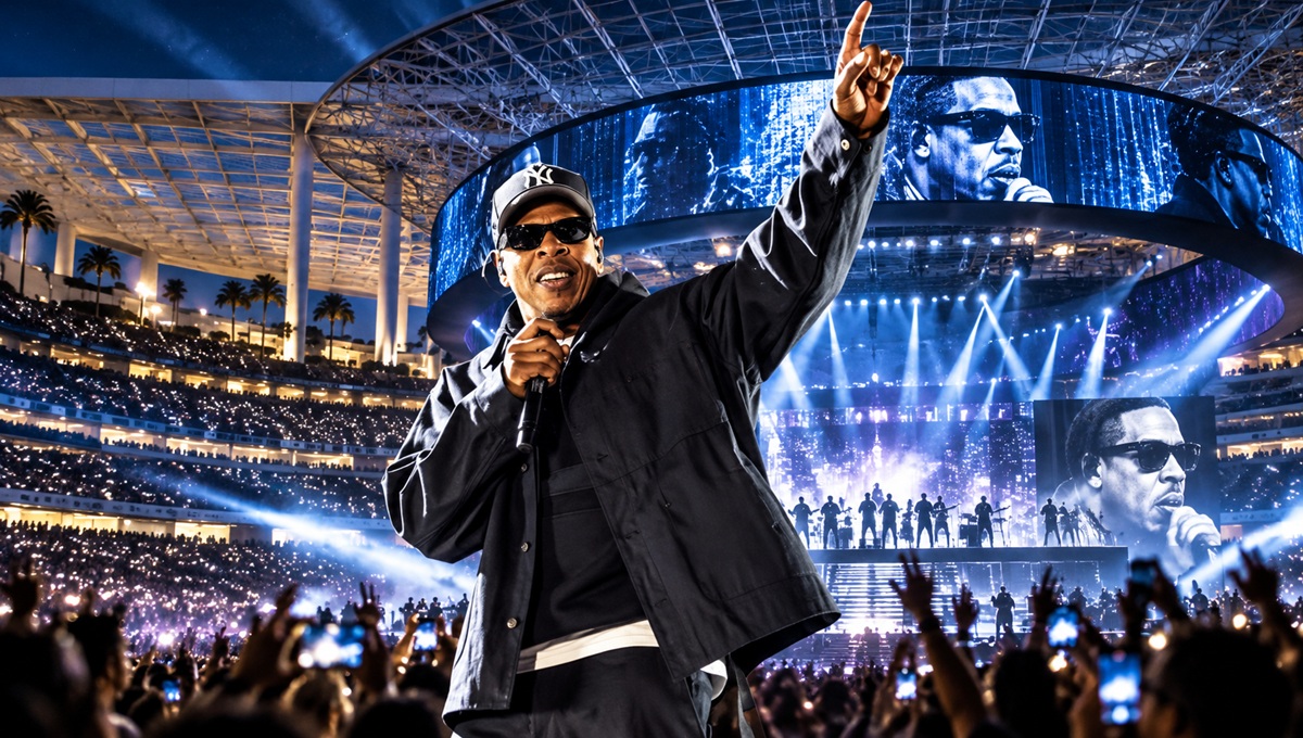 Jay-Z en el Super Bowl LXI Jay-Z en el Super Bowl LXI