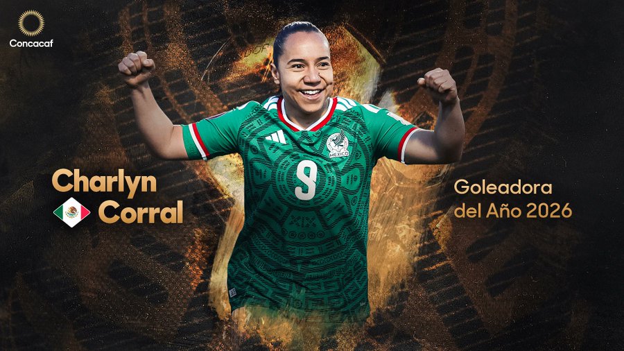La Concacaf reconoció la marca de goles de Charlyn Corral en 2026