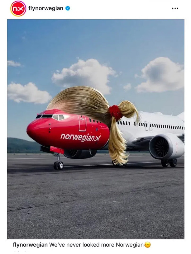 La aerolínea Norwegian se metió en un problema legal por postear una imagen con la coleta de Erling Haaland