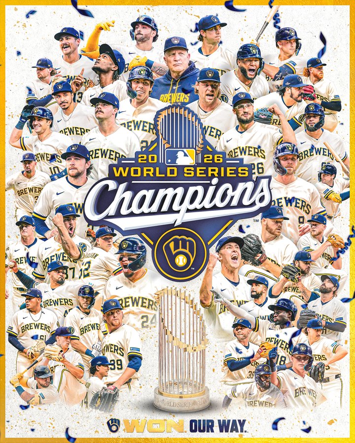 Los Brewers se coronaron por primera vez en las Grandes Ligas