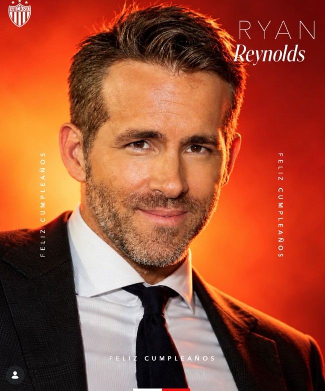 Necaxa felicitó a Ryan Reynolds, uno de sus accionistas famosos, por su cumpleaños