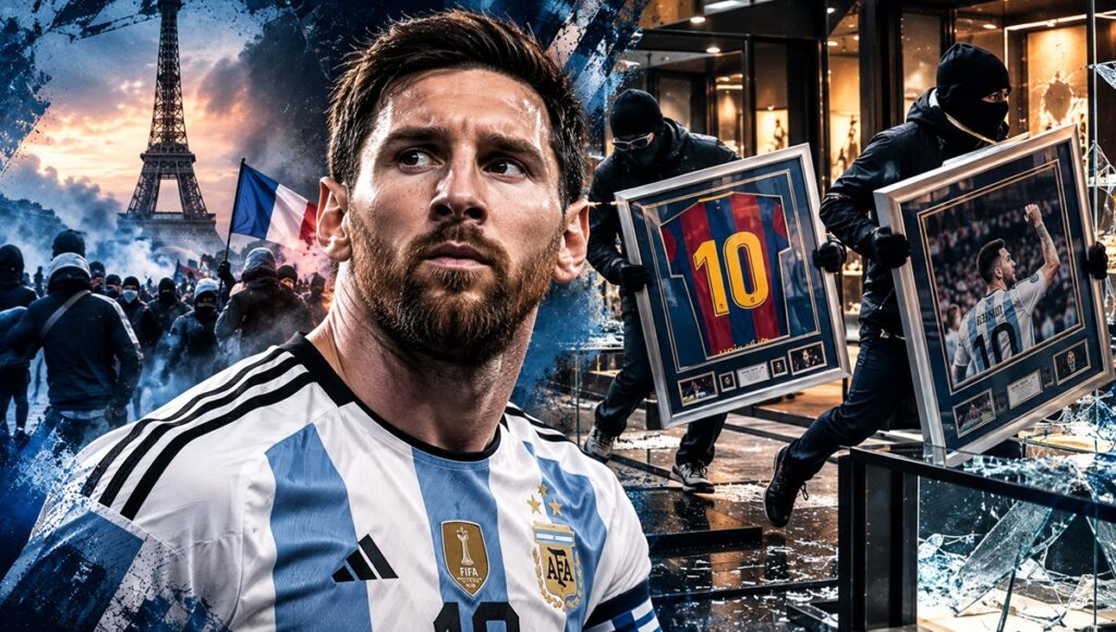 Roban artículos de colección de Messi durante disturbios en París