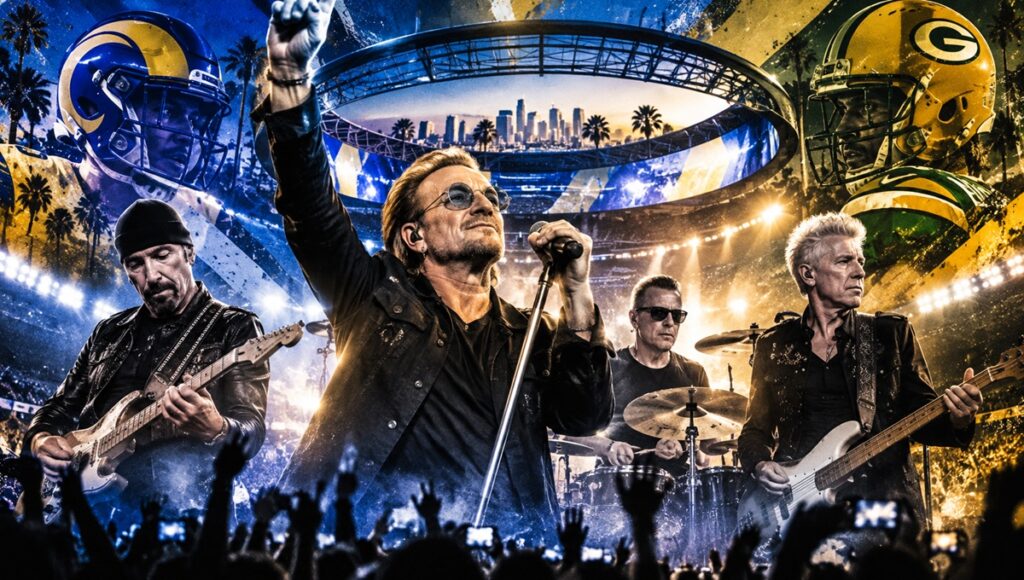 U2 en el Thanksgiving de la NFL
